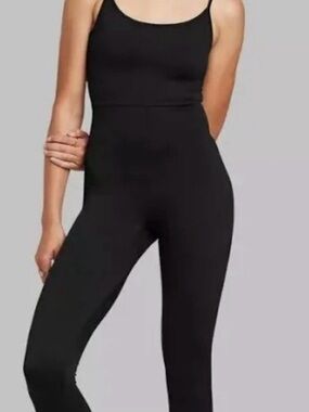 wild fable Black Ribbed Tank Jumpsuit